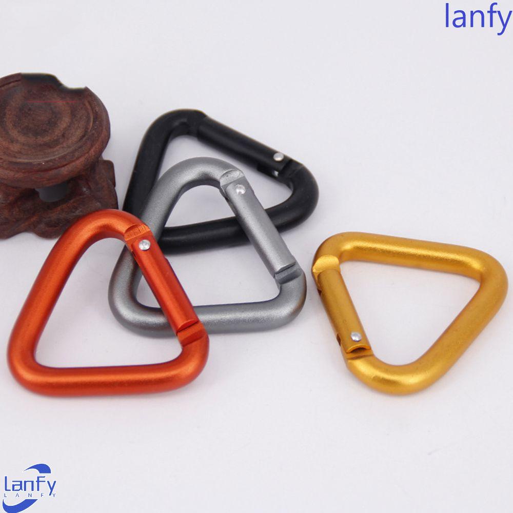 Lanfy Carabiner Camping Hiking Aksesoris Segitiga Outdoor Pengait Logam