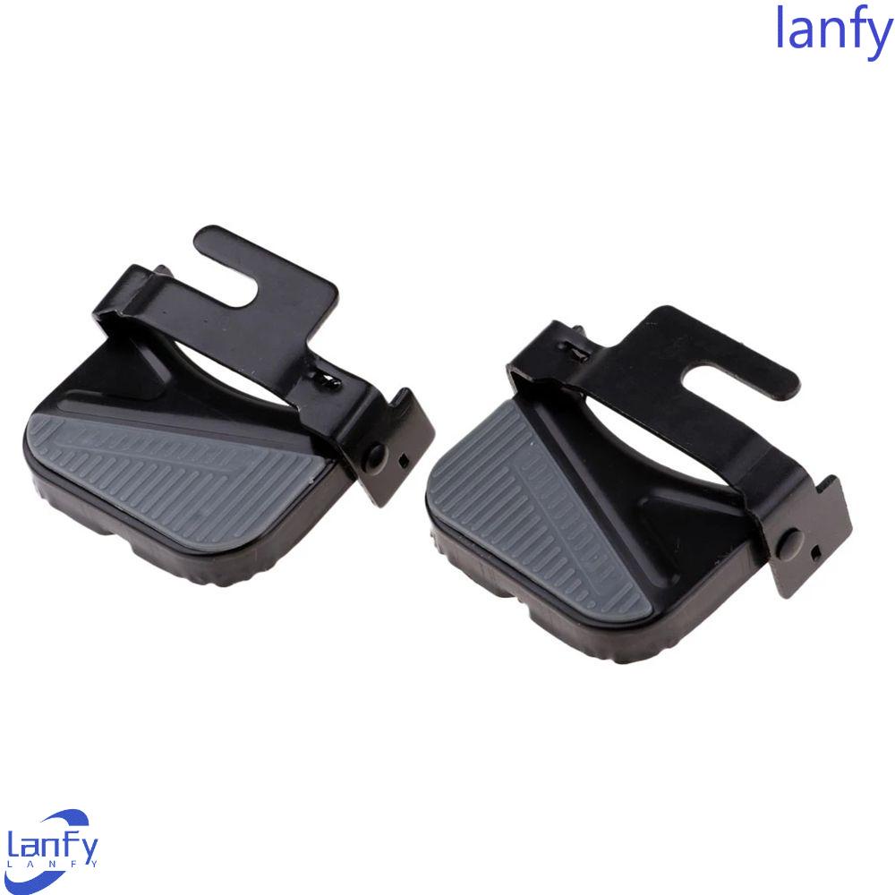 Lanfy Pedal Belakang Sepeda Dilipat Non-slip Bagian Sepeda Anak Jok Belakang Pedal Aksesoris Sepeda Steel Bike Footrest