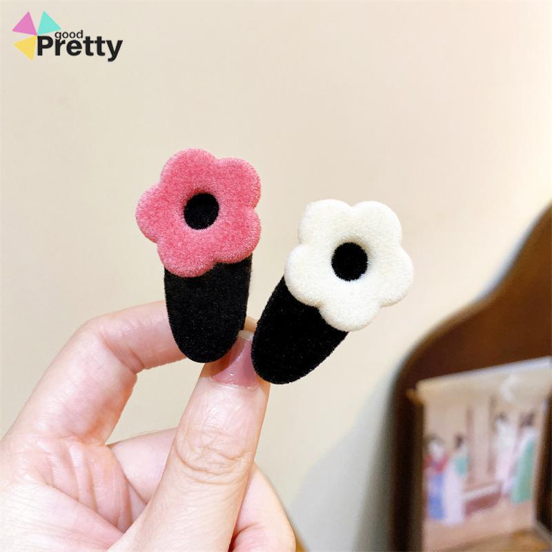 Jepit Rambut Wanita Korea Retro Velvet Flower Hair Clip Women High-end Bangs Side Clip Head Ornament - PD