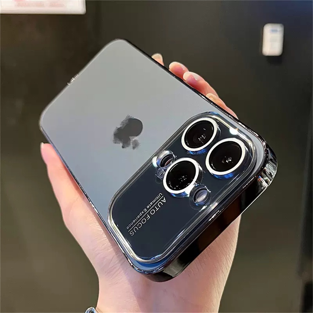 Matte iPhone 14 Pro Max case Dengan logo case Iphone12 13 Pro Max 11 Pro Max14 Plus Pelindung Kamera Mewah Lensa Shock Protection Hard Back Cover