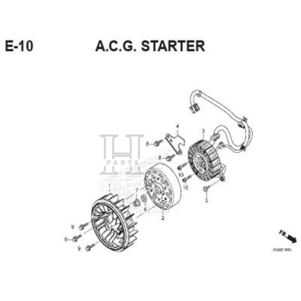 FAN COMP COOLING KIPAS MAGNET KIPAS PENDINGIN NEW BEAT K1A GENIO K0J SCOOPY K2F ESP 19510-K0J-N00 ASLI ORIGINAL AHM HGP HONDA