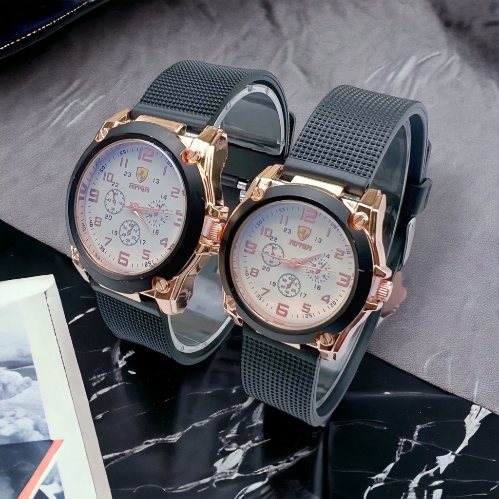 COD✅ Jam Tangan Pria Wanita Sport Couple Analog Quatrz Watch Beneton    S1284