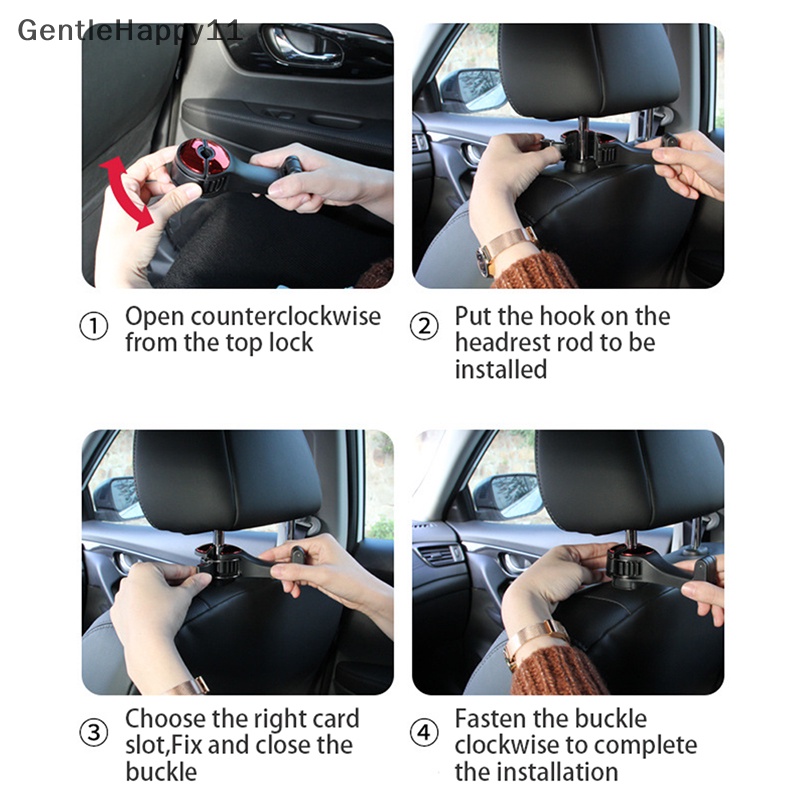 Gentlehappy 2in1 Pengait Headrest Mobil Dengan Phone Holder Seat Back Hanger Clips Organizer id