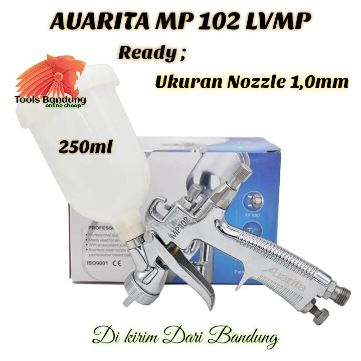 [tools_bandung] SPRAY GUN MINI AUARITA MP102 LVMP NOZZLE 1,0mm CUP 250ml ORIGINAL PRODUCT