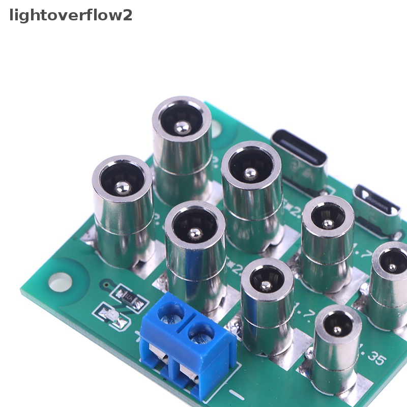 [lightoverflow2] Soket Konektor Charging Adaptor Papan PCB Mikro Tipe C Ke DC 5.5 x 2.1/2.5 4.0 x 1.7 3.5 x 1.35 mm Female [ID]