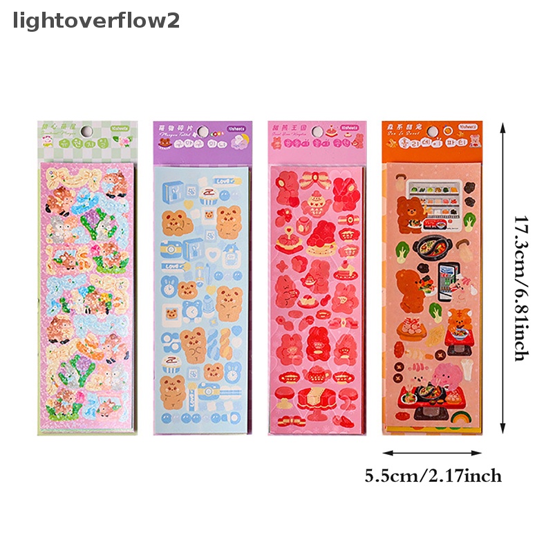 [lightoverflow2] 10lembar Stiker Jurnal Flora Junk Dekorasi Bahan Scrapbooking Alat Tulis Kpop Korea Postcards Sticker [ID]