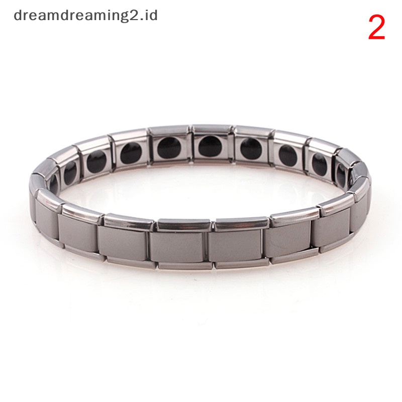 (drea) Gelang Titanium Steel Elastis Stretch Untuk Pria Wanita Energy Health Bangle//