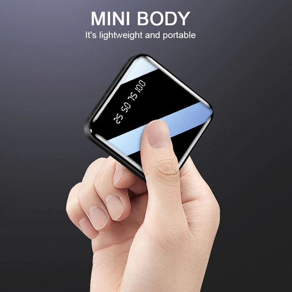 Mini Power Bank 2 Port USB 2A 10000mAh Portable USB LED Digital