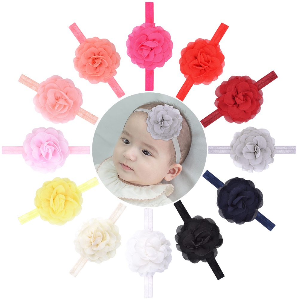 (Pimenova) Bandana Bayi Motif Kembang / Bando Bayi / Headwrap / Headband Bayi