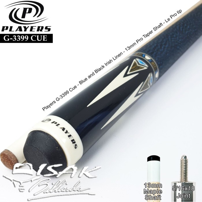 Players G-3399 Pool Cue - Maple Billiard Stick Stik Biliar Player Play