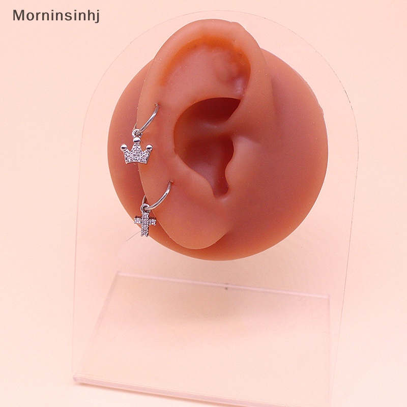 Mornin Cincin Hidung Kupu-Kupu Berbentuk Hati Sayap Bulan Cincin Perut s Anting Mata Perhiasan Anti Karat Serbaguna Ear Cuff id