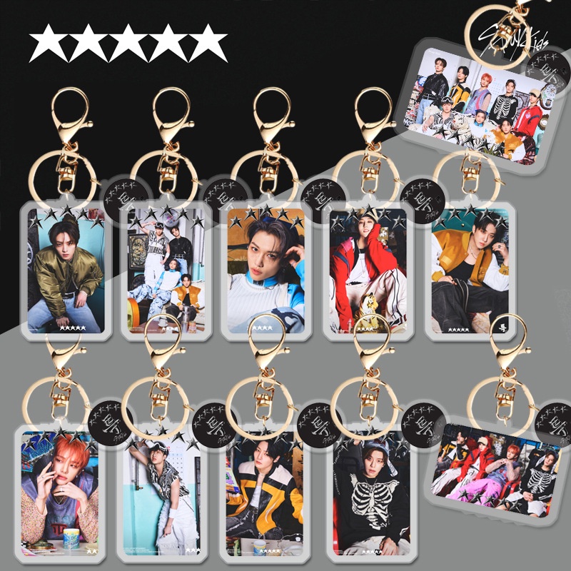 1pc STRAY KIDS COMEBACK 5-STAR Acrylic Key Chain Straykids Gantungan Kunci Gantung Atas