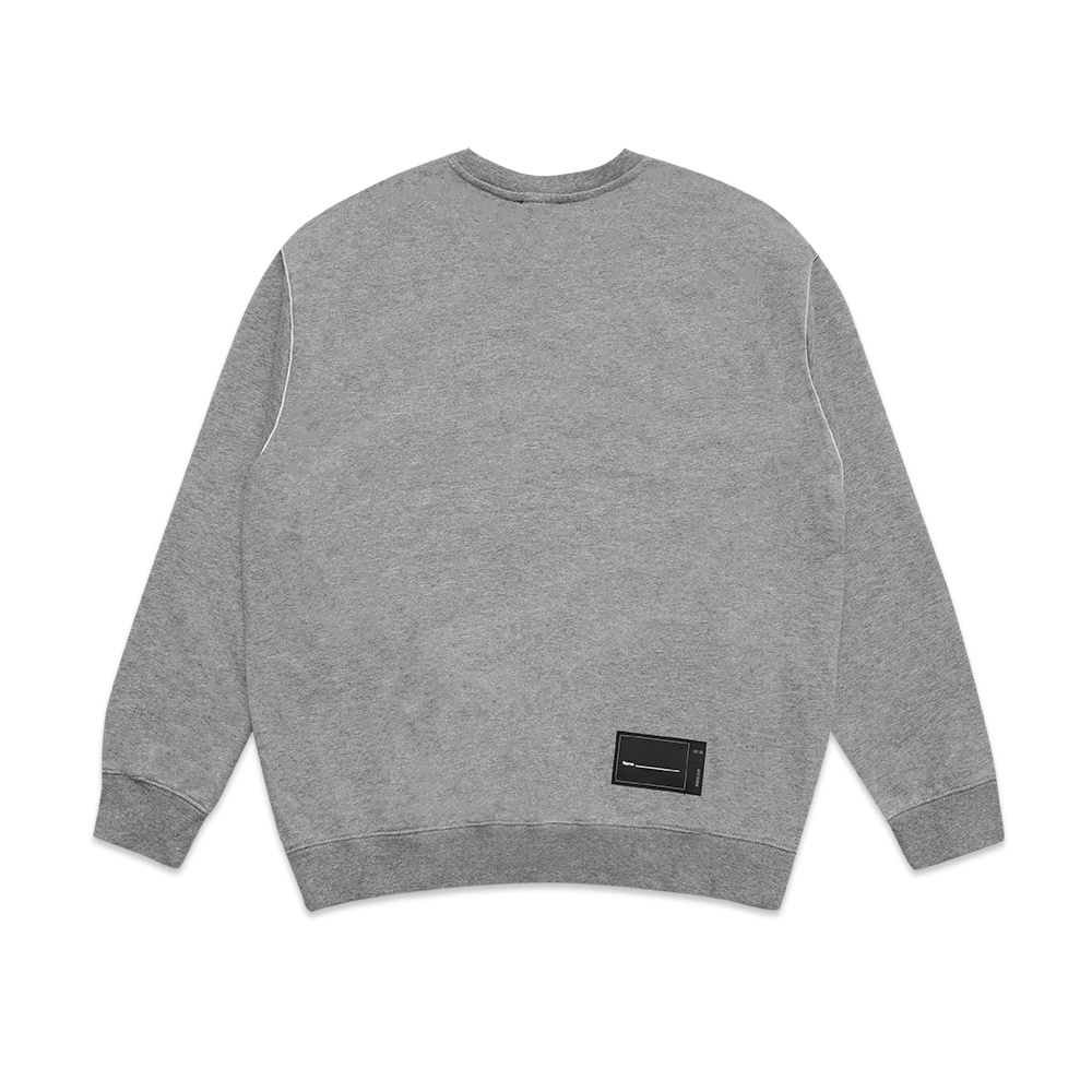 We11done Reflective Logo Sweatshirt Grey