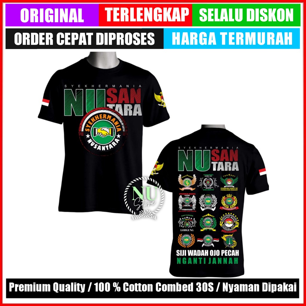 Kaos Syekhermania Nusantara NU / Kaos Syekhermania / Kaos Habib Syekh Termurah