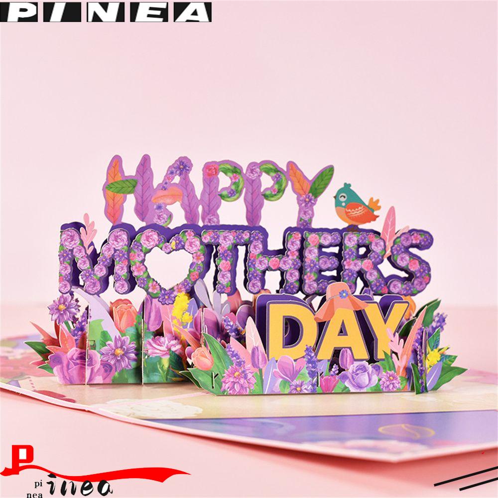 Kartu Hari Ibu Nanas Kreatif Anniversary Buket Bunga Istri Mom Happy Mother's Day Invitation Card