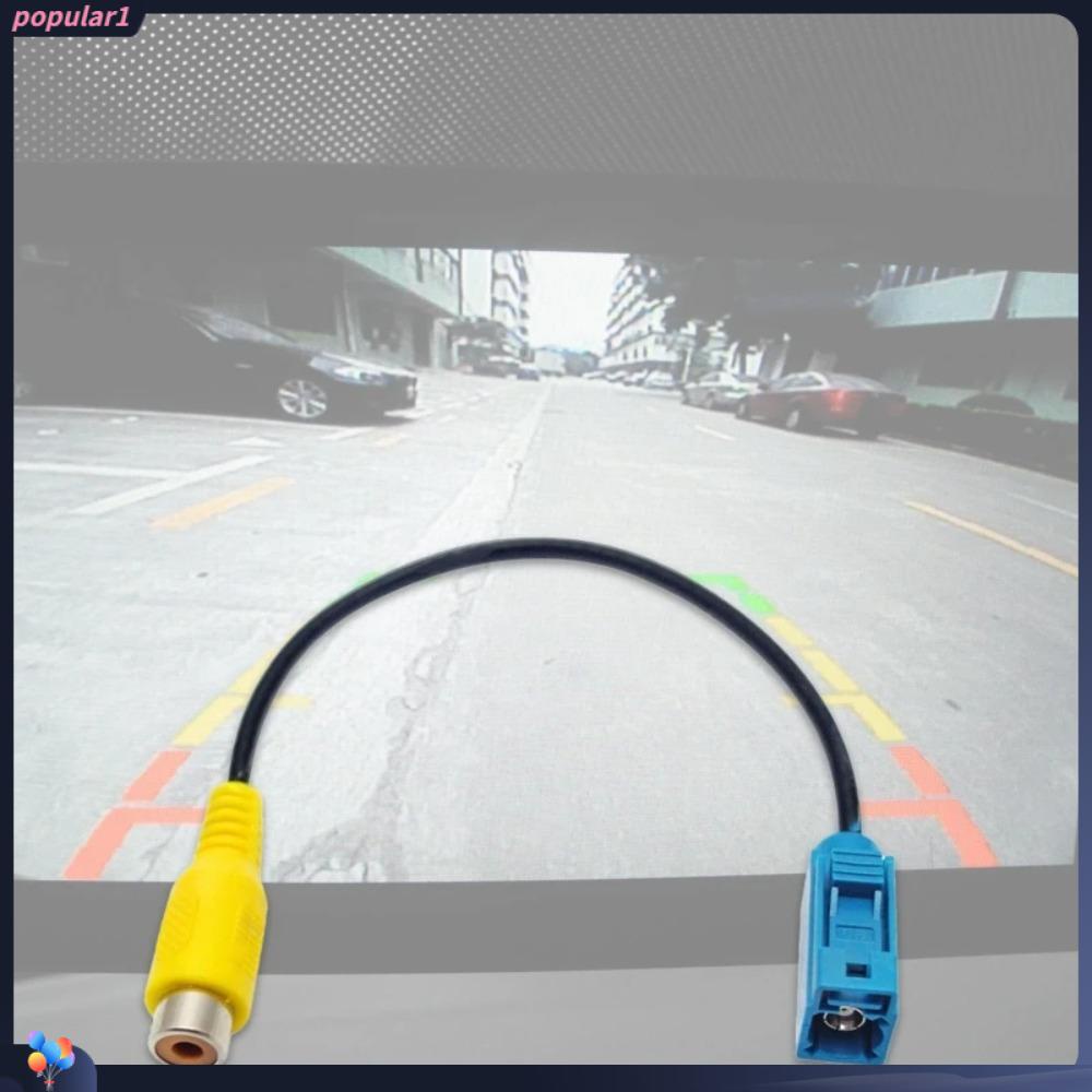 Populer Adaptor Kabel Video Fakra Ke RCA Aksesori Mobil Pembalik Sambungan Video Kamera AV-IN Kabel Fakra Ke RCA