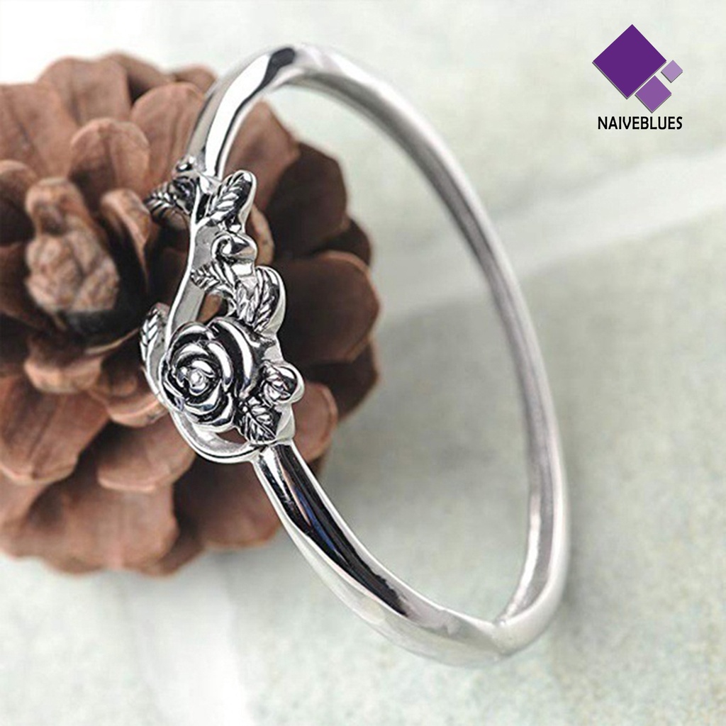 &lt; Naiveblues &gt; Cincin Kawin Desain Mawar Klasik Elegan Halus Wedding Ring Nikah