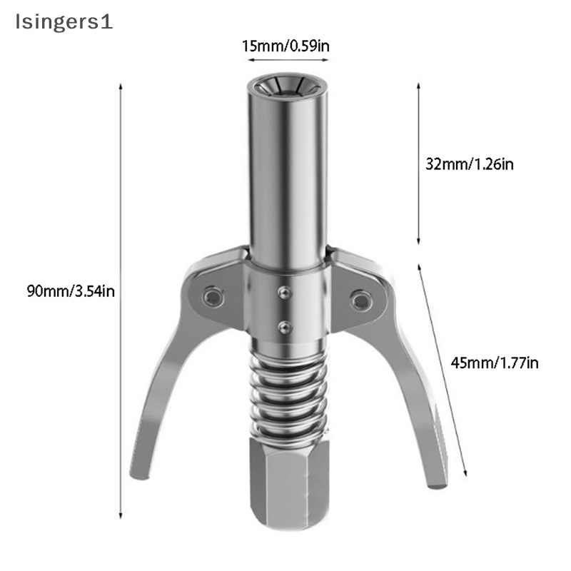 [lsingers1] Grease Tool Coupler Heavy-Duty Quick Lock and Release Butik Gagang Ganda