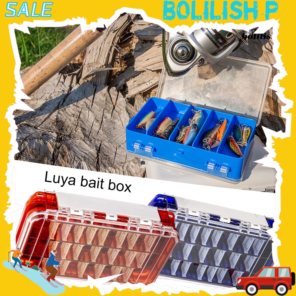 Bo-fishing Lure Kotak Dua Sisi Dilepas Transparan Multifungsi Umpan Pancing Kait Aksesoris Organizer Case Perlengkapan Memancing