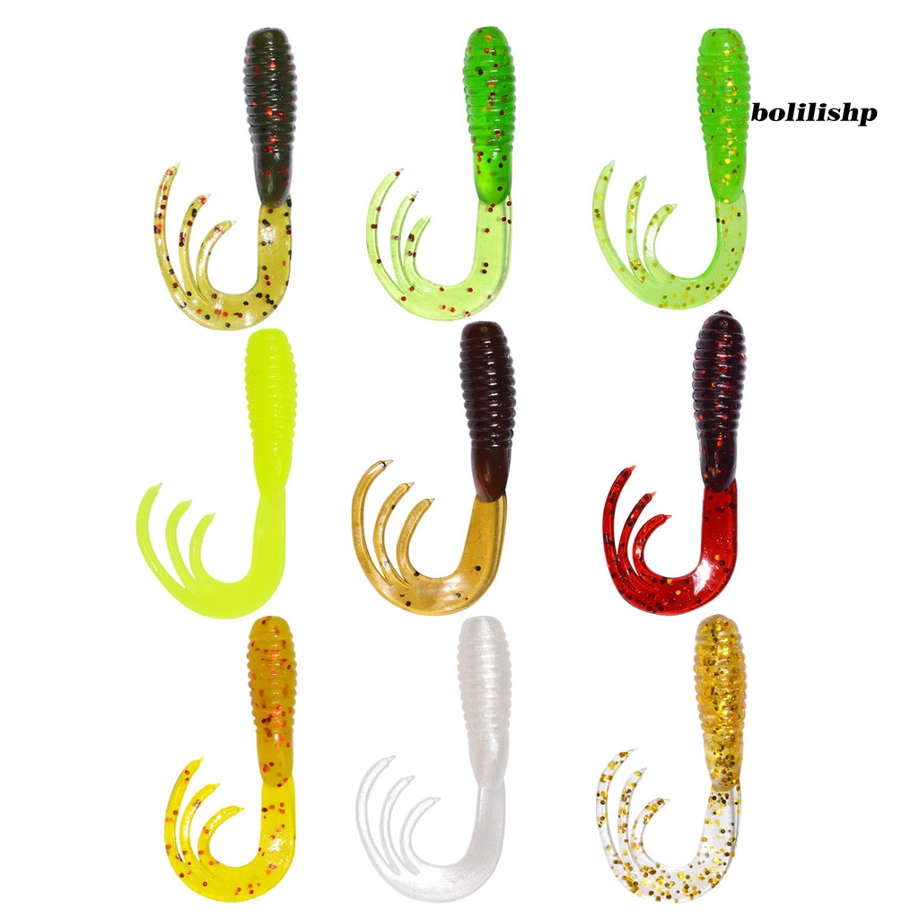 Bo-50pcs 38mm/0.7g Umpan Pancing Bentuk Kreatif Warna Terang Tahan Aus Ultra-Ringan Ukuran Kompak Meningkatkan Tingkat Memancing Lem Lembut Renangbaits Walleye Umpan Pancing