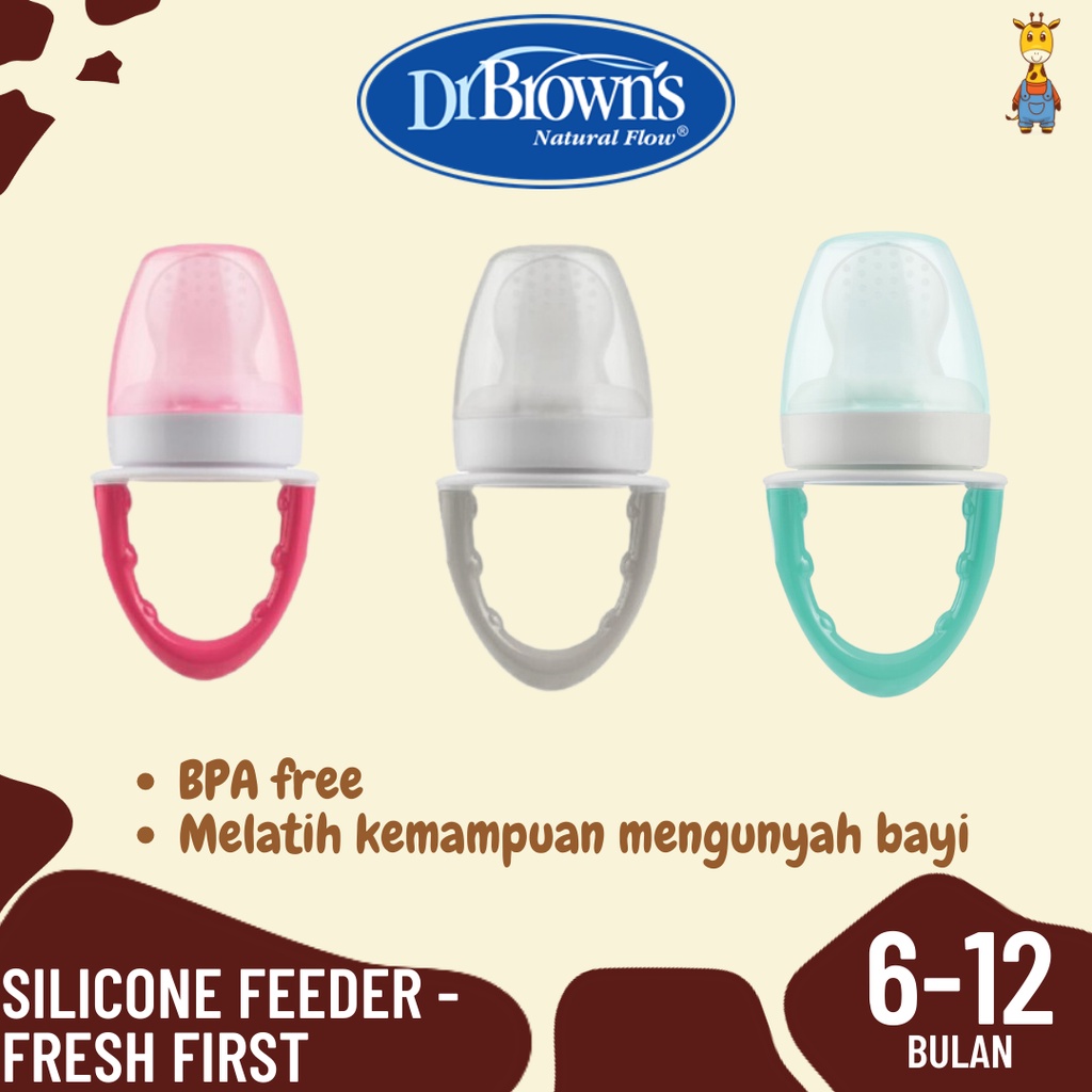 Dr. Brown's Fresh Firsts Silicone Feeder 1 Pack / Perlengkapan Makan Anak / Empeng Buah