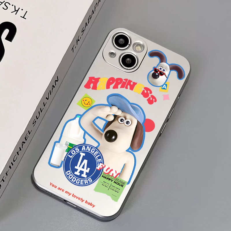 IPHONE Soft Electroplate Case Kompatibel Untuk Iphone14 13 12 11 Pro XS Max XR X8+76S Plus Mini Casing Anjing Lucu TPU Silikon Shockproof Phone Cover