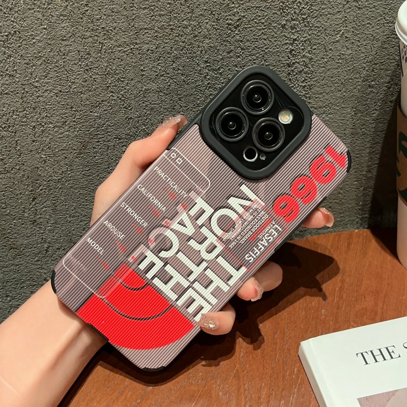 IPHONE Untuk Iphone14 13 12 11 Pro MAX X XR XS Max7 8 Plus Chaopai north vertical grain Leather Pelindung soft case
