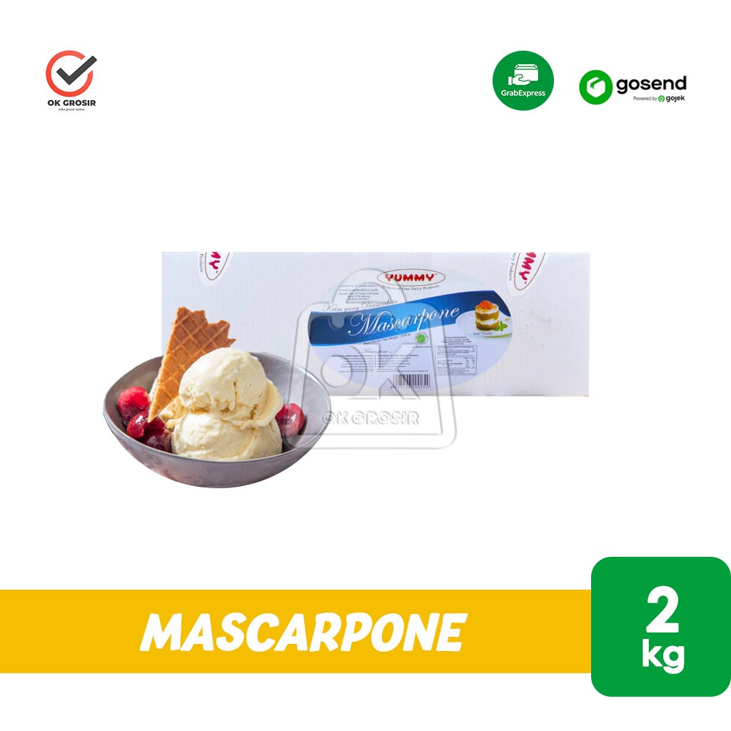 

Keju Mascarpone Yummy Cream Cheese 2 Kg (KHUSUS INSTANT)