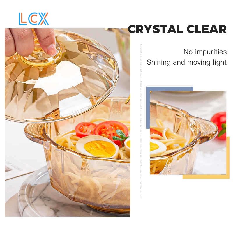 LCX Glass Pot Panci Elegan / Panci Kaca Transparant