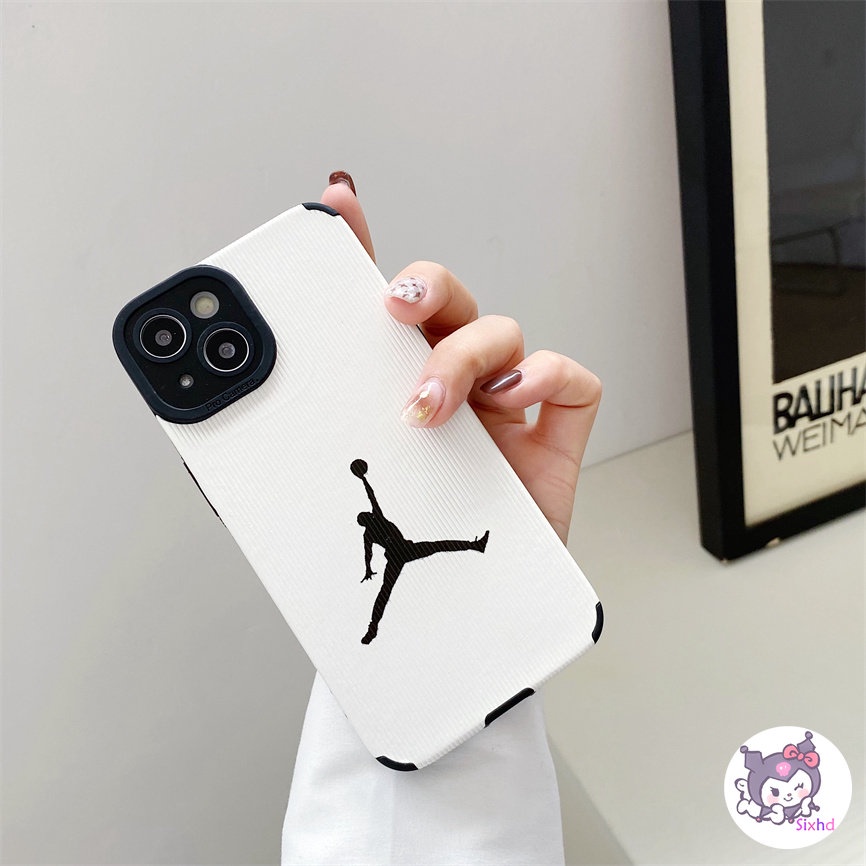 IPHONE Pasangan Basket Hitam Putih Sederhana Kompatibel Untuk Iphone14 13 12 11 Pro Max SE 2020 X Xr Xs Max8 7 Plus Perlindungan Shockproof Casing Ponsel Sarung Silicon Lembut XJJJJ