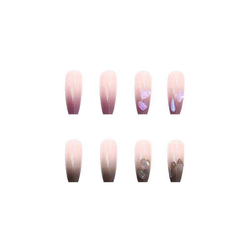 Z351 24Pcs DIY Kuku Palsu French Cool Finger Nail Art Stiker Kuku Palsu