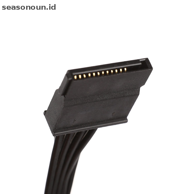 Seasonoun DIY Molex 4pin IDE 1sampai5 SATA 15Pin Hardisk Power Supply Splitter Kabel Cord.