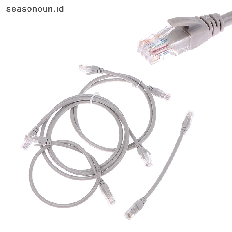 Seasonoun CAT6E Kabel Jaringan Eterna Male to Male RJ45 Patch LAN Kabel Pendek 0.2m-1.5m.