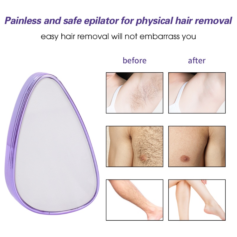 Epilator Penghilang Bulu Fisik Tanpa Sakit/Crystal Safe Easy Cleaning Hair Eraser/Alat Penghilang Kecantikan Tubuh Reusable