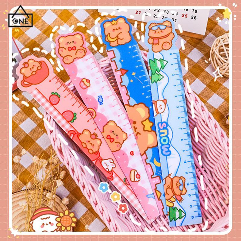 COD❤️Cute Magnetic Ruler Office15cm Soft Ruler for Students Creative Stationery-A.one