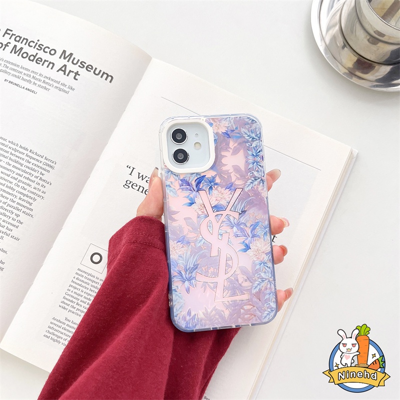 IPHONE Casing Kompatibel Untuk Iphone14 13 12 11 Pro Max X Xr Xs Max8 7 Plus SE Kualitas Tinggi Mewah Merek Fashion Ponsel Case Pelindung Lensa Anti Gores TPU Silicone Case Cover Pelindung