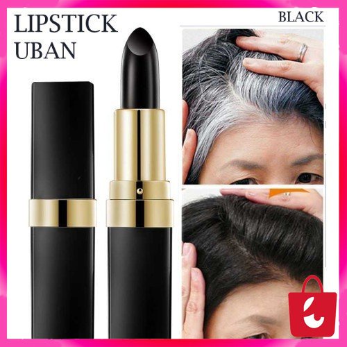 Lipstik Pen Semir rambut Mini Hitam Coklat Semir Uban lipstik Bright Hair Color Pen