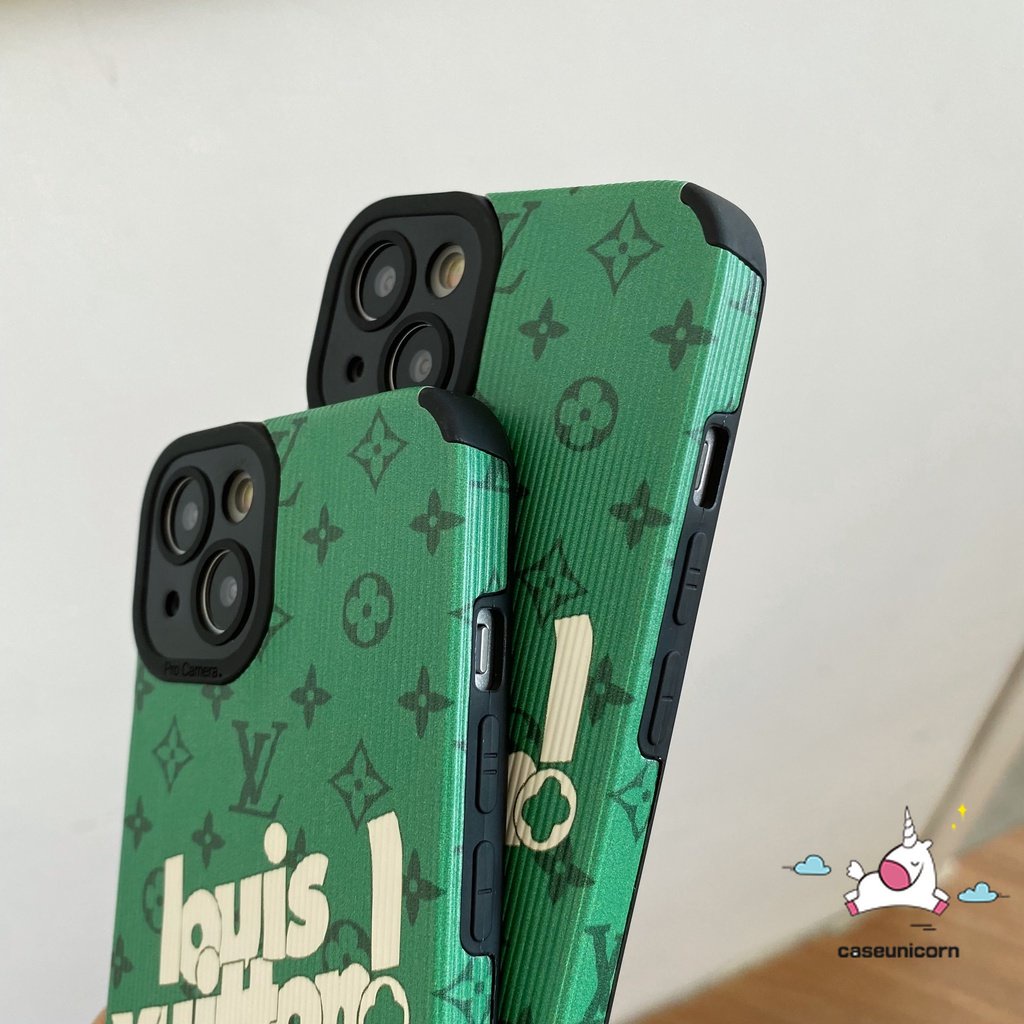 IPHONE Cover Ponsel Tekstur Kulit Mewah Kompatibel Untuk Iphone14 11 12 13 Pro XR X XS Max7 8 Plus Max Shockproof Trendy Brand Art Letter Pattern Soft Cover