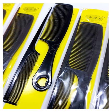 BAJ Sisir Rambut Set Hitam Polos 1 set Isi 2 Pcs AK099