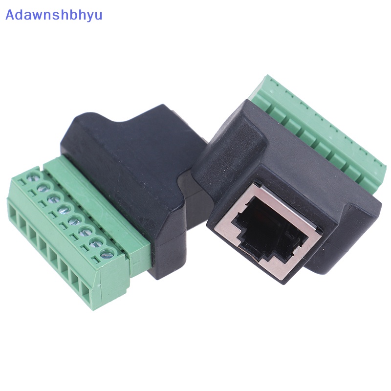 Adhyu rj45 to screw terminal Adapter rj45 female to 8pin Konektor Untuk DVR CCTV   Id