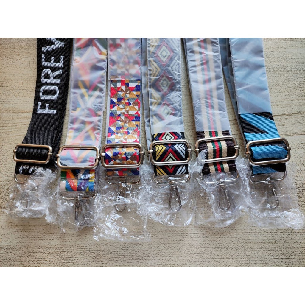 LONGSTRAP/tali slempang motif /TERLARIS/JAWATIMUR /PL 12-40/ uk 38x120 cm  nikel