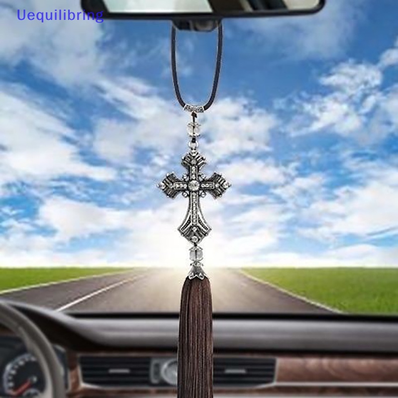 Uequilibring Mobil Liontin Salib Yesus Mobil Gantung Ornamen Spion Gantungaksesoris Baru