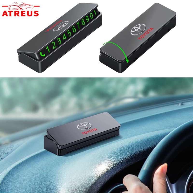 Kartu Parkir Sementara Mobil Toyota Luminous Phone Number Card Plate Sticker Untuk Agya Razie Kartu Nomor Avanza Veloz Rush Kijiang Innova Yaris Corolla Cross RAV4 Vios Fortuner CHR Camry