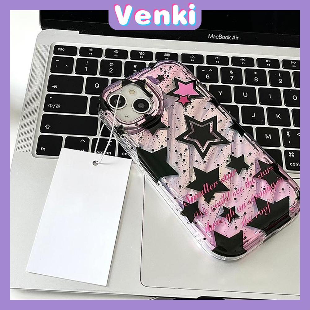 VENKI - For iPhone 11 iPhone Case Laser Reflective Transparent Phone Case TPU Soft Shockproof Airbag Case Protective Camera Star Compatible with iPhone 14 13 Pro max 12 Pro Max