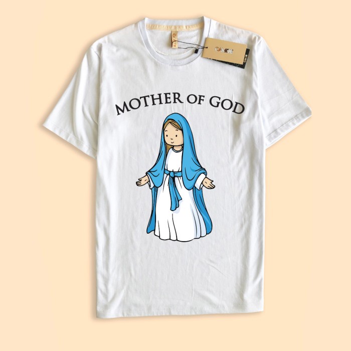 Kaos Baju Rohani Katholik Bunda Maria Mother Of God