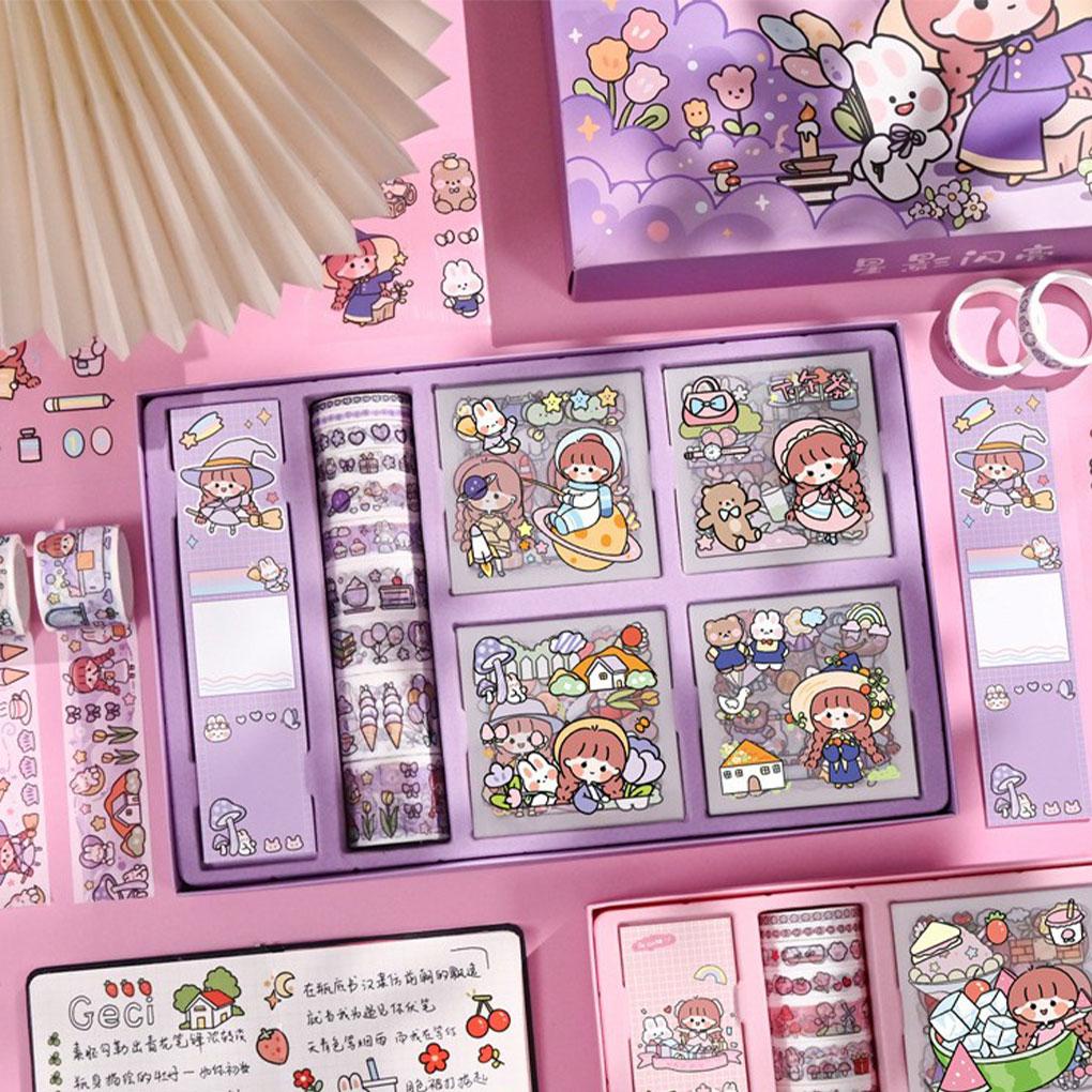 Huit 100X Lucu Stiker Memo Note Stationery Set Perekat Diri Indah Serbaguna Berulang Tempel Dekorasi Stiker