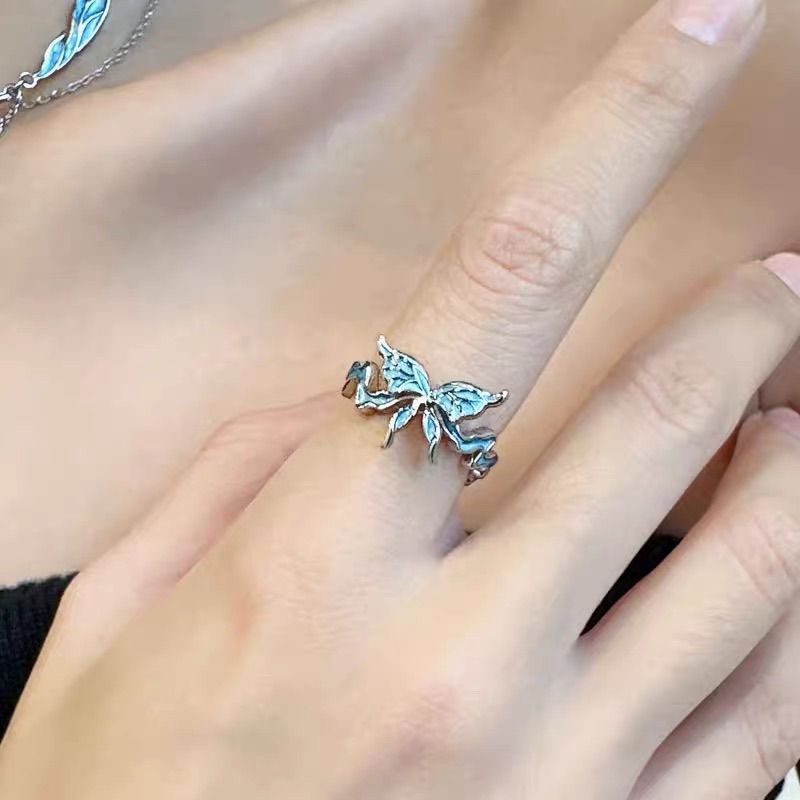 Cincin Open Kupu-Kupu Bahan Alloy Populer Untuk Anak Perempuan