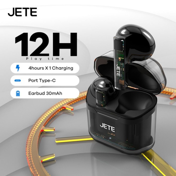JETE T12 TWS Bluetooth Headset - Earphone Bluetooth 5.3 JETE T12 - Garansi 2 Tahun