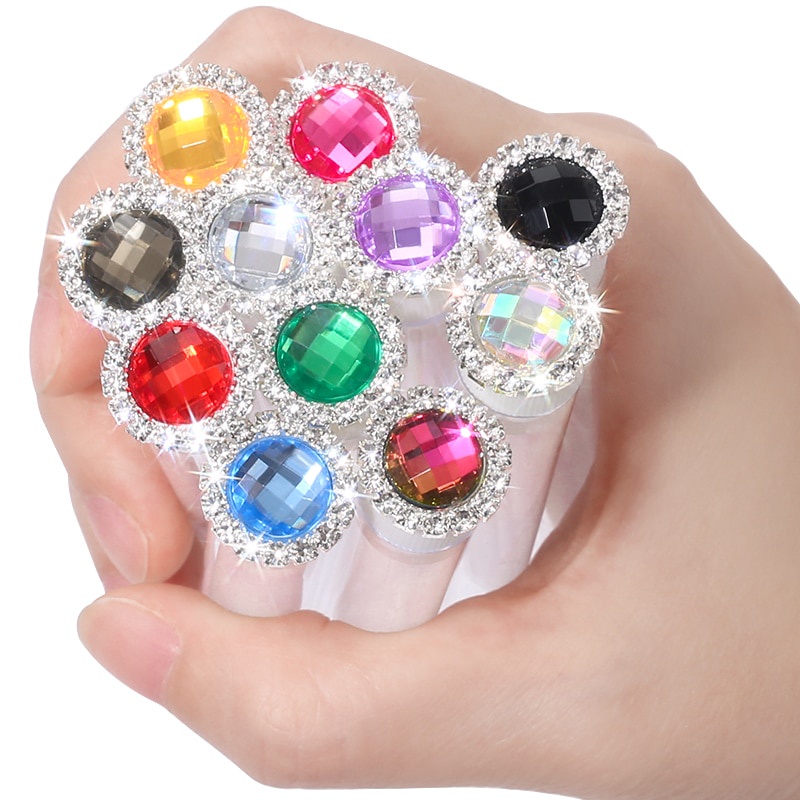 50 Pcs Baru Berlian Dapat Digunakan Kembali Sikat Bulu Mata Tabung Mutiara Kosong Sikat Bulu Mata Botol Maskara Tongkat Dalam Tabung Mewah Alat Makeup