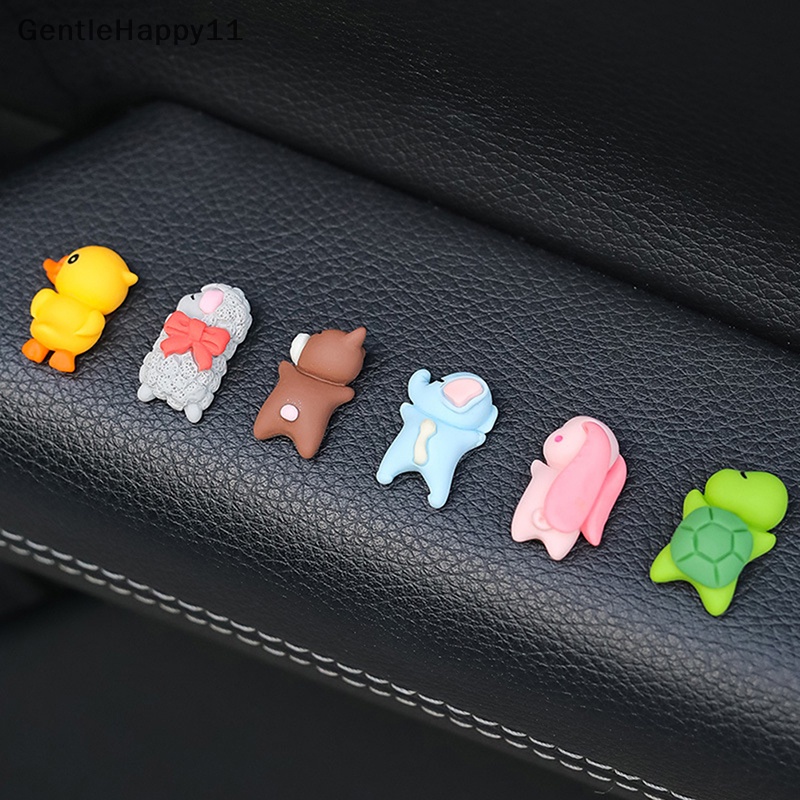 Gentlehappy 5pcs Ornamen Mobil Hewan Tidur Mini Resin Beruang Kelinci Turtle Dekorasi id